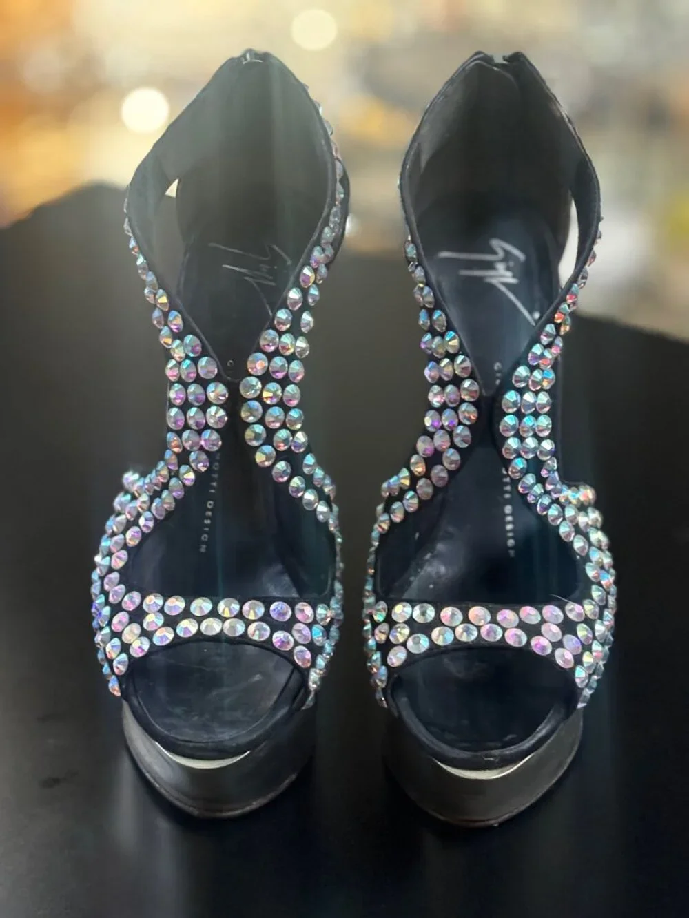 Giuseppe Zanotti Platforms with Crystal Signed By Giuseppe